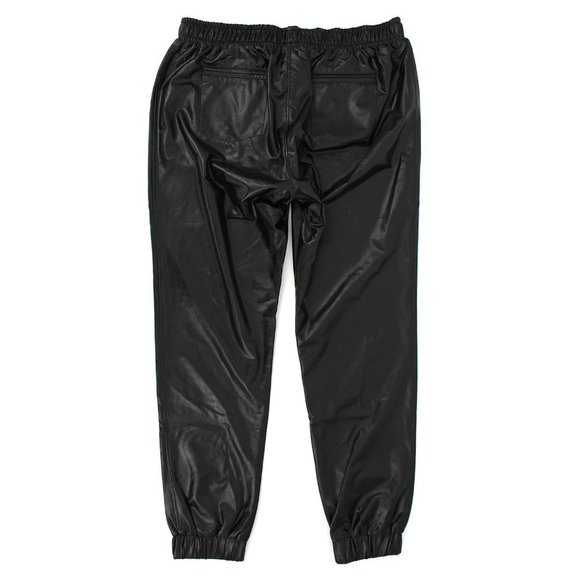 David Lerner Faux Leather Track Pant Joggers Large NEW Vegan - Picture 5 of 7
